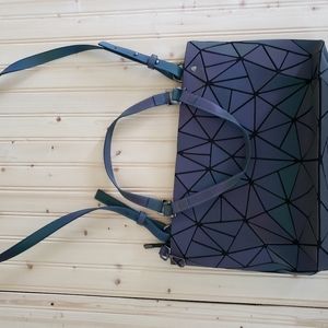 Holographic Geometric Crossbody Purse